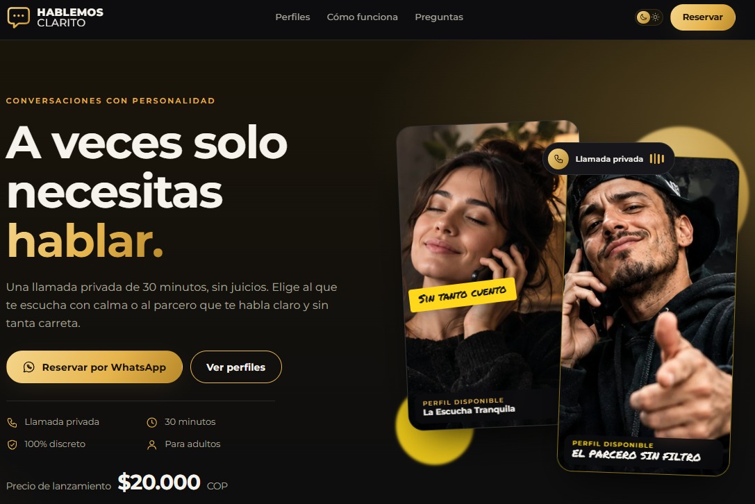 Hablemos Clarito sitio web