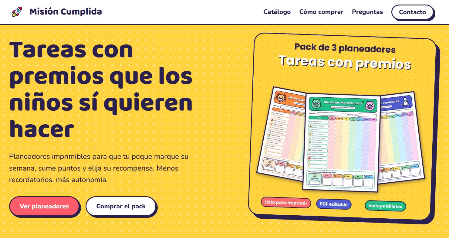 Misión Cumplida sitio web