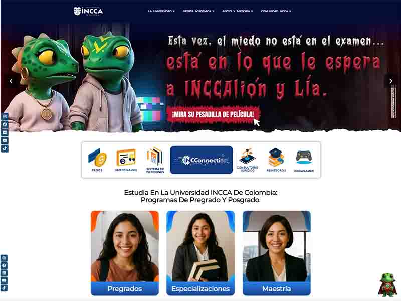 Creacion Página Universidad INCCA de Colombia